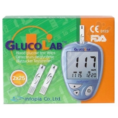 Levně Test.proužky pro glukometr GlucoLab 50ks