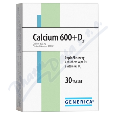 Levně Calcium 600+D3 Generica tbl.30