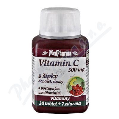 Levně MedPharma Vitamín C 500mg s šípky tbl.37 prod.úč.