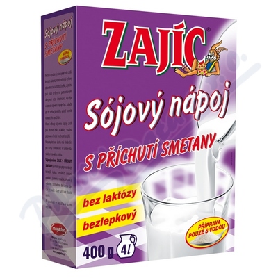 Levně Sójový nápoj Zajíc s příchutí smetany 400g