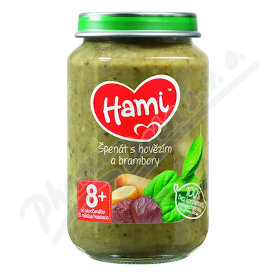Levně Hami příkrm špenát s hovězím a brambory 200g 8M