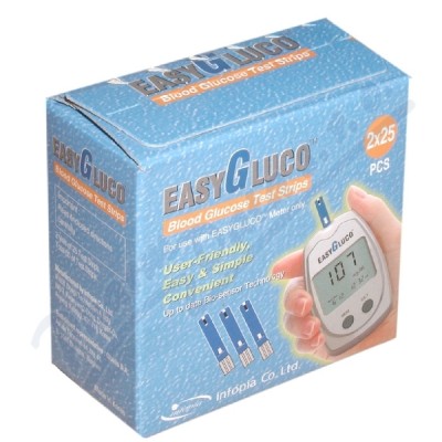 Levně Test.proužky pro glukometr EasyGluco 50ks