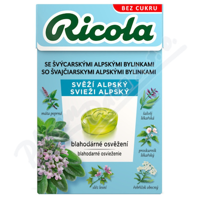 Levně RICOLA Svěží alpský bez cukru 40g