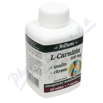 Levně MedPharma L-Carnitin 500mg+Inulin+Chrom tbl.67
