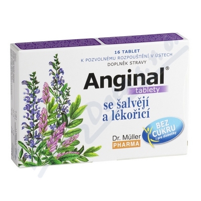 Levně Anginal se šalvějí+lékořicí tbl.16 Dr.Müller