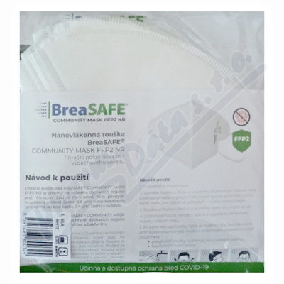 Levně BreaSAFE COMMUNITY MASK FFP2 bílá L 5ks