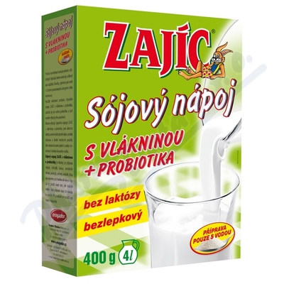 Levně Sójový nápoj Zajíc s vlákninou 400g