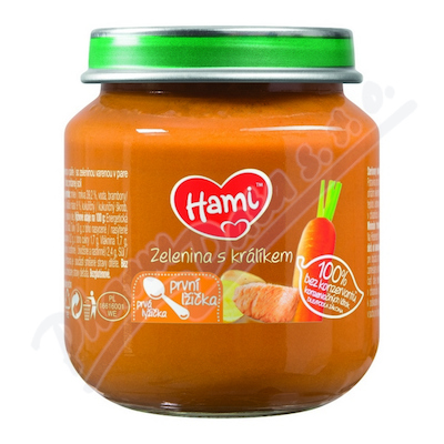 Levně HAMI Příkrm zelenina králičí 125g/4m 110888