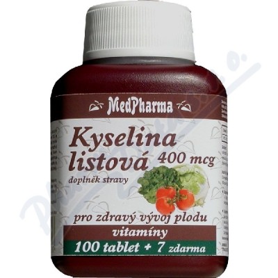 Levně MedPharma Kyselina listová 400mcg tbl.107