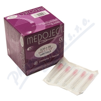 Levně Inj.jehla 0.55x38 fialová Chirana 100ks jednoráz.