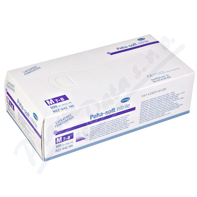 Levně Rukavice vyš.Peha-Soft NITRILE b.pudru nes.M 100ks