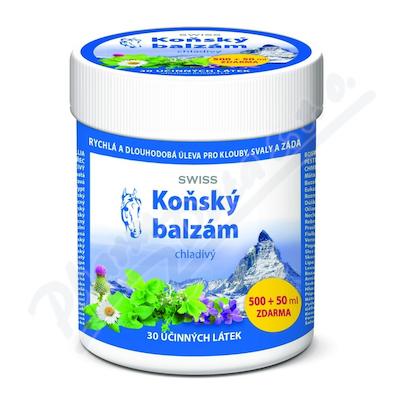 Levně Koňský balzám SWISS chladivý 500 + 50 ml