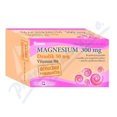 Levně Rosen Magnesium 300mg perlivé pastilky 20ks