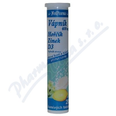 Levně MedPharma Vápník 400mg Mg+Zn+vit.D tbl.eff.20