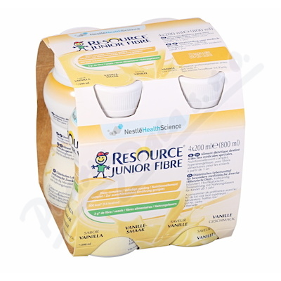Levně Resource Junior Fibre Vanilka por.sol.4x200ml
