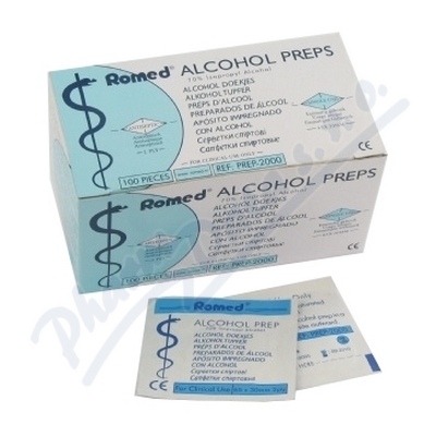 Levně Alcohol Preps dezinfekční tampony - čtverečky100ks