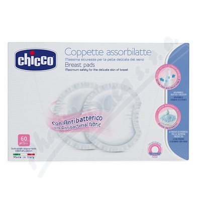 Levně CHICCO Tampony do podprsenky antibakteriální 60ks