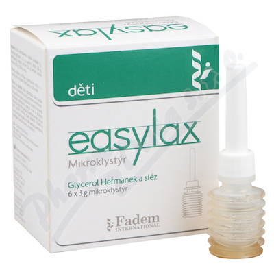 Levně Easylax Mikroklystýr Glycerol heřm./sléz děti 6x3g