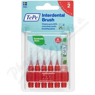 Levně TePe meziz.kart.size 2 Červené 6ks 137630