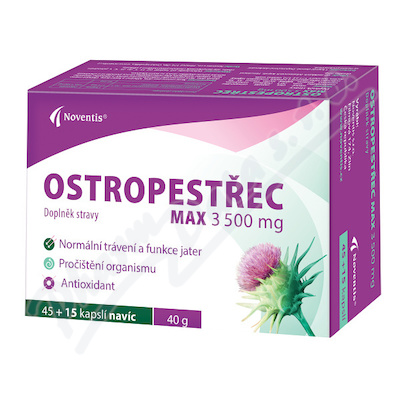 Levně Ostropestřec Max 3500mg cps.45+15