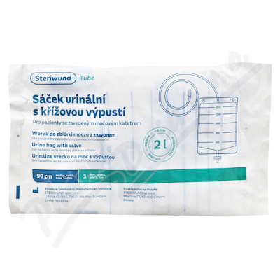 Levně Sáček urinální 2000ml s křížovou výpustí Steriwund