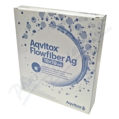Levně Aqvitox Flowfiber Ag 10x10cm antimikrobiální 10ks