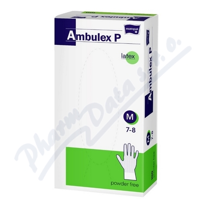 Levně Ambulex P rukavice latexové nepudrované M 100ks