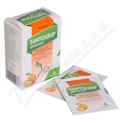 Levně Tantogrip pomeranč 600mg/10mg por.plv.sol.scc.10