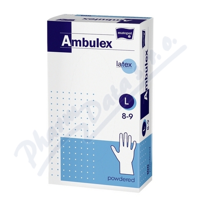 Levně Ambulex rukavice latexové jemně pudrované L 100ks
