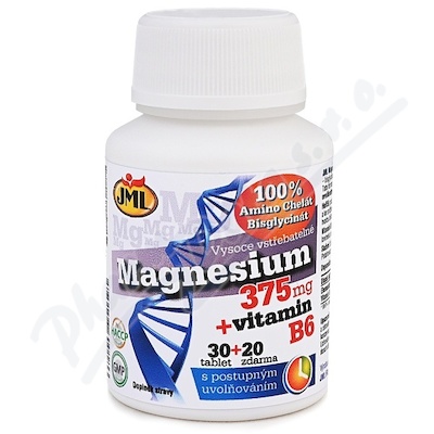 Levně JML Magnesium 375mg + vitamin B6 tbl.30+20