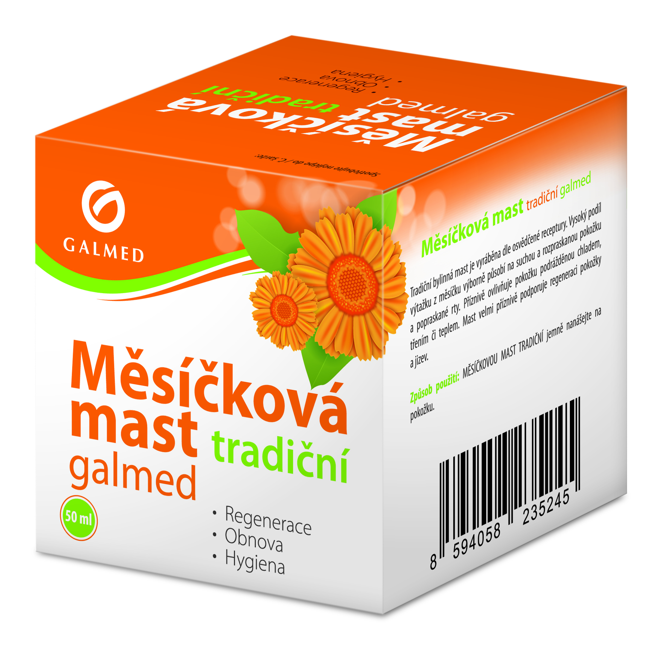 Levně Měsíčková mast tradiční 50ml Galmed
