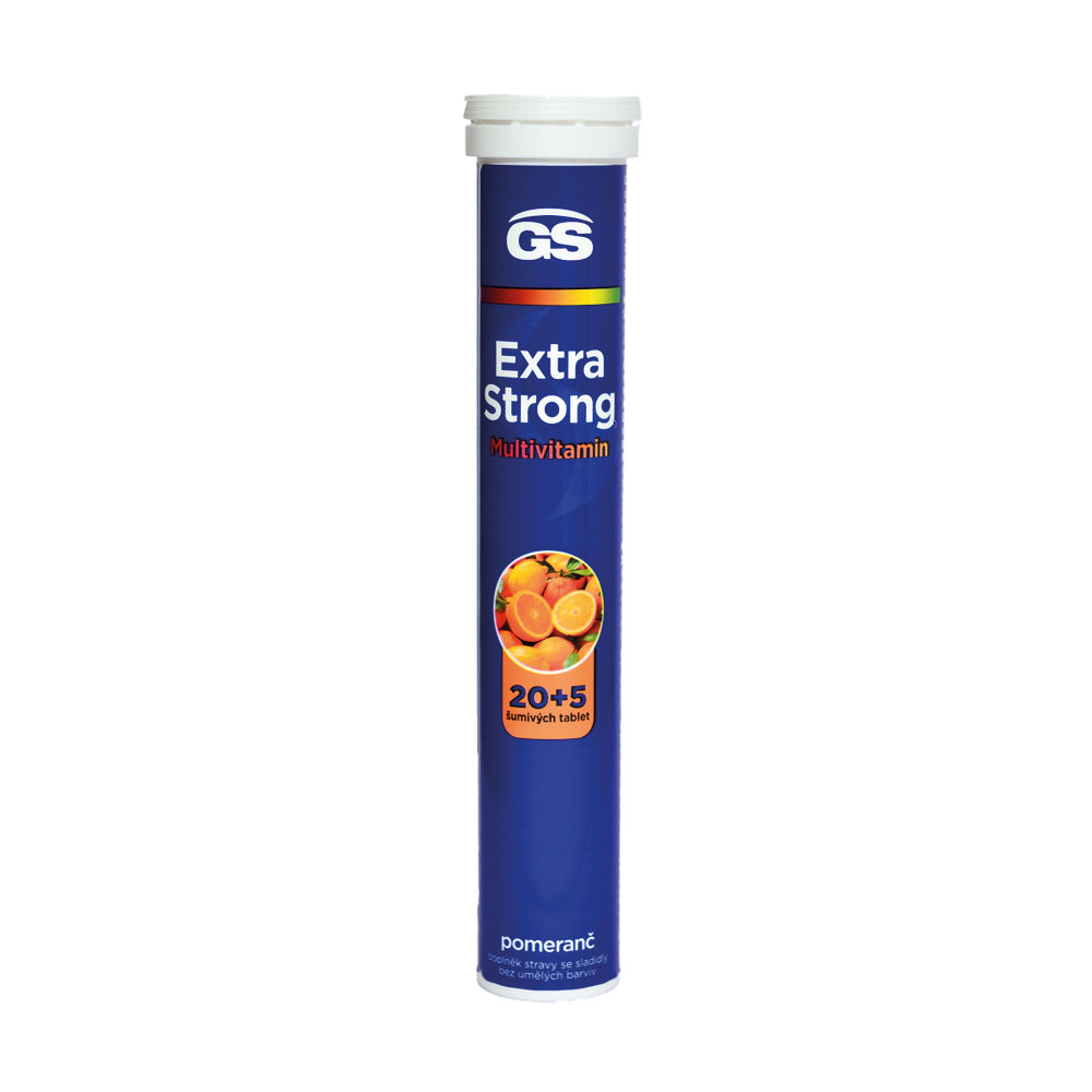 Levně GS Multivitamin Šumivý Forte Pomeranč, 20+5 tablet