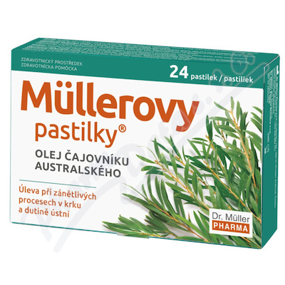 Levně Müllerovy pastilky s olejem čajov.austr. 24ks ZP