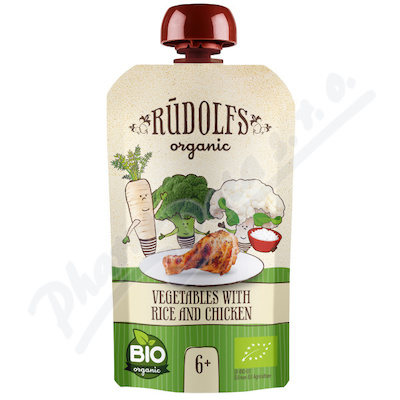 Levně Rudolfs kapsička Zelen.rýže kuř.maso BIO 110g 6M