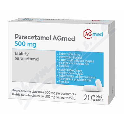 Levně Paracetamol AGmed 500mg tbl.nob.20