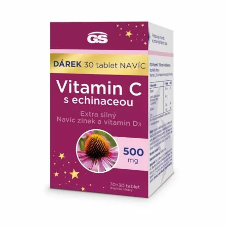 Levně GS Vitamin C500 s echinaceou tbl.70+30 dárek 2023