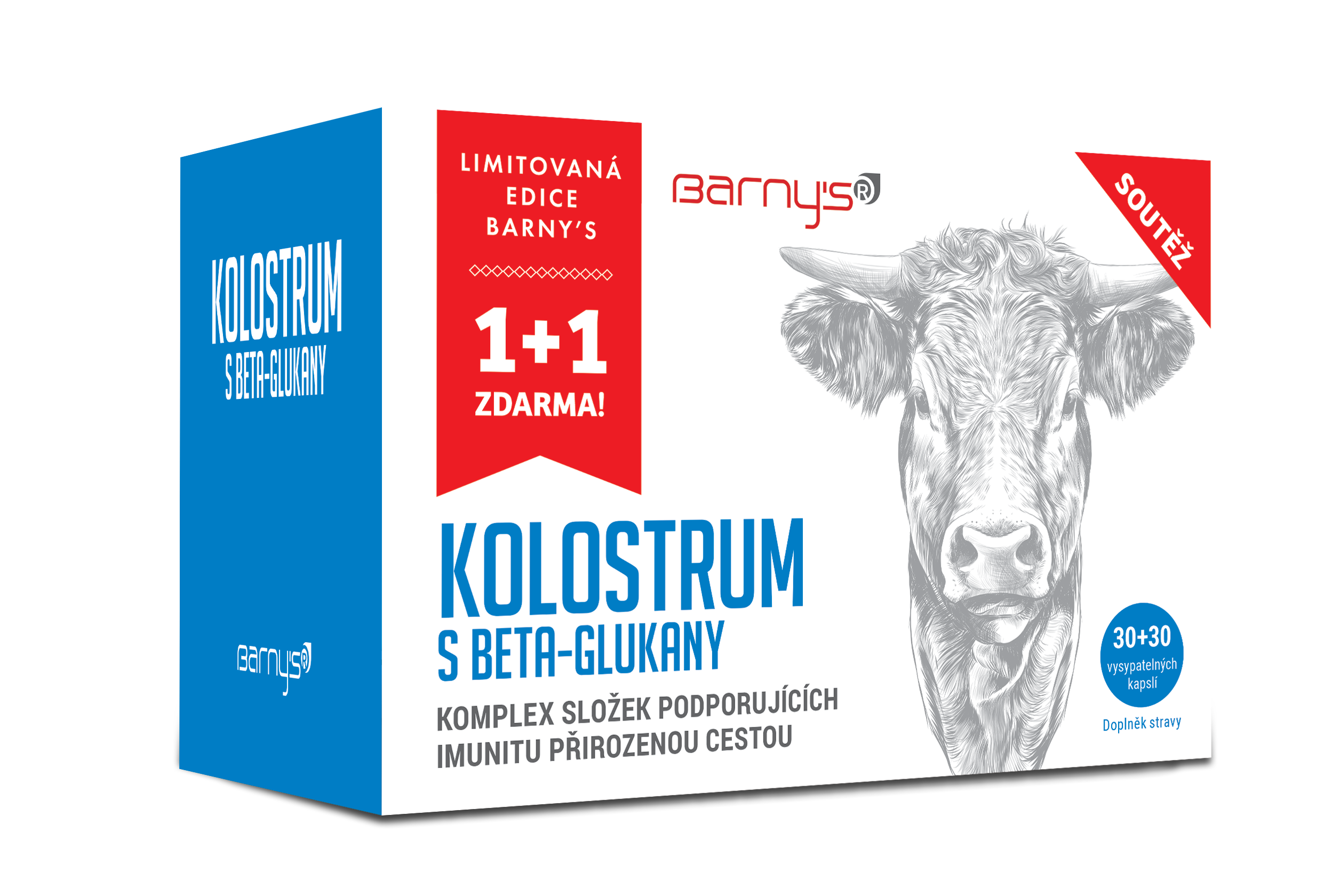 Levně Barnys Kolostrum s betaglukany limit.edi.cps.30+30