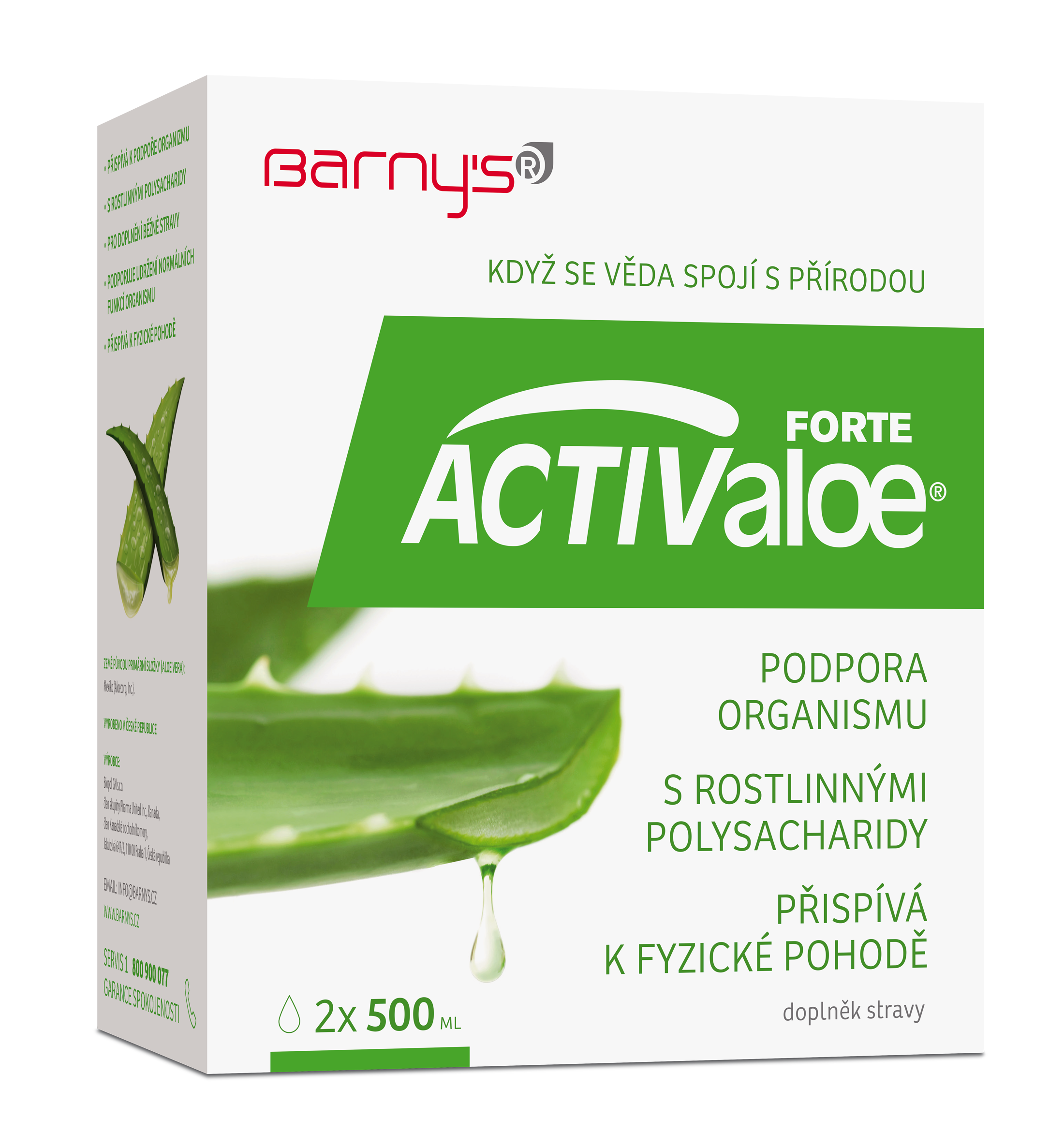 Levně Barnys ACTIValoe lékárenská aloe 2x500ml