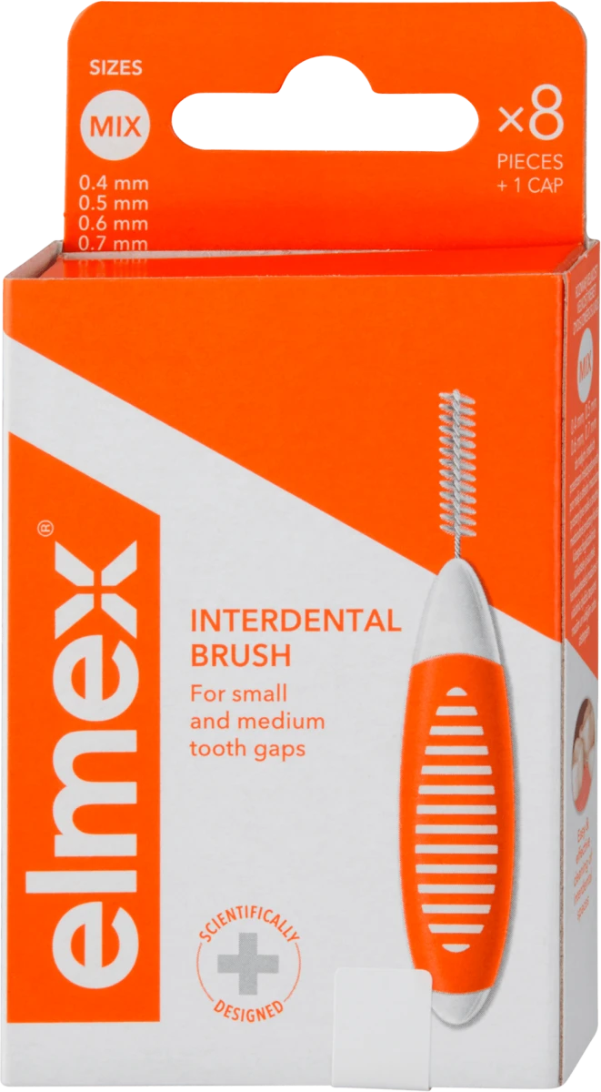 Levně Elmex mezizubní kartáčky mix 0.4mm-0.7mm 8ks