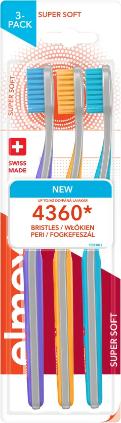 Levně Elmex zubní kartáček super soft 3ks
