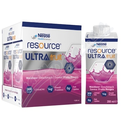 Levně Resource Ultra Fruit Červené ovoce por.sol.4x200ml