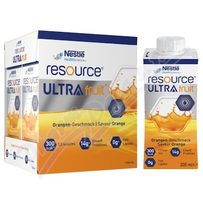 Levně Resource Ultra Fruit Pomeranč por.sol.4x200ml