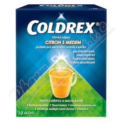Levně Coldrex Horký nápoj Cit.med 750mg/10mg/60mg scc.10