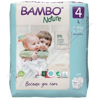 Levně Bambo Nature 4 děts.plenkové kalhotky 7-14kg 24ks