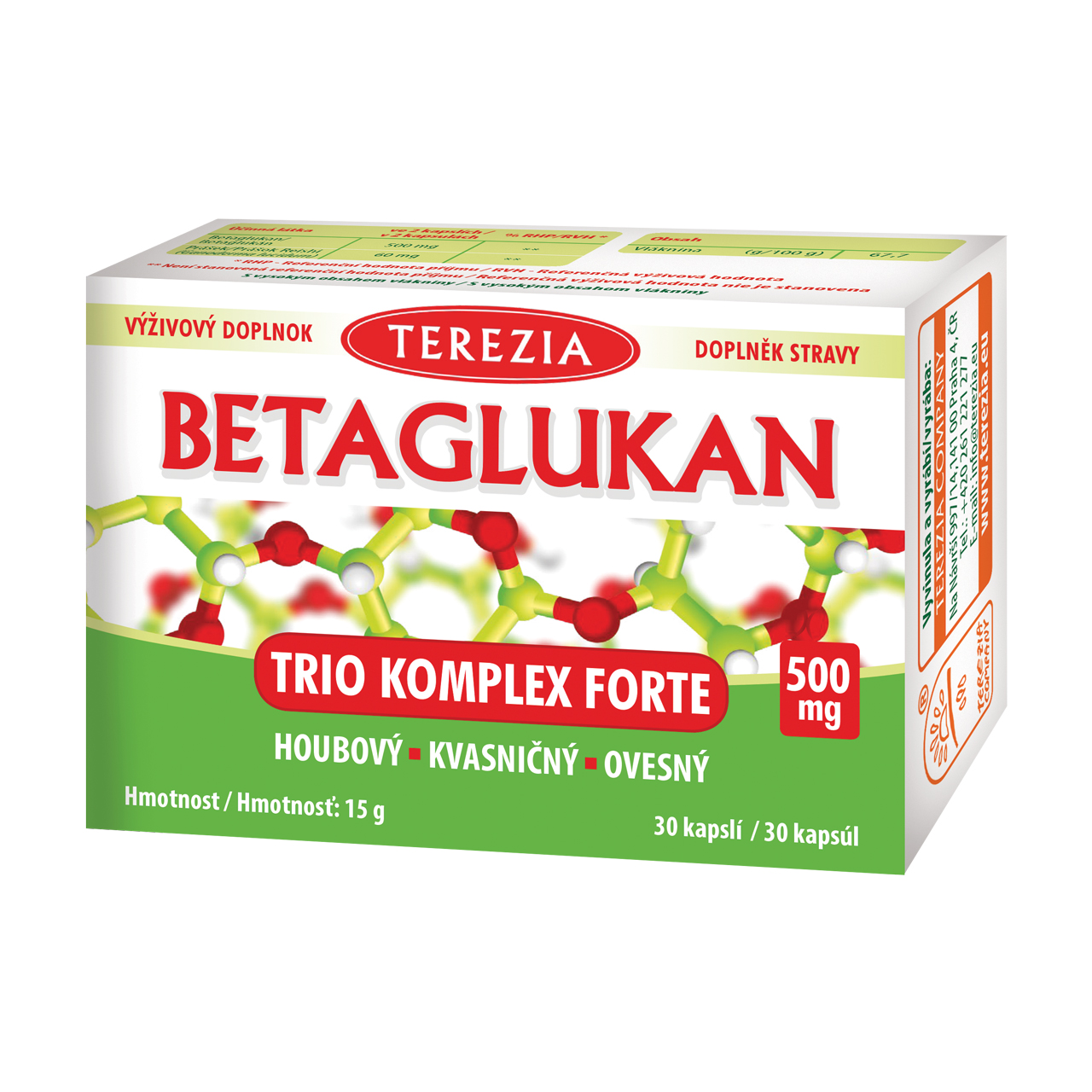 Levně TEREZIA Betaglukan Trio komplex forte cps.30