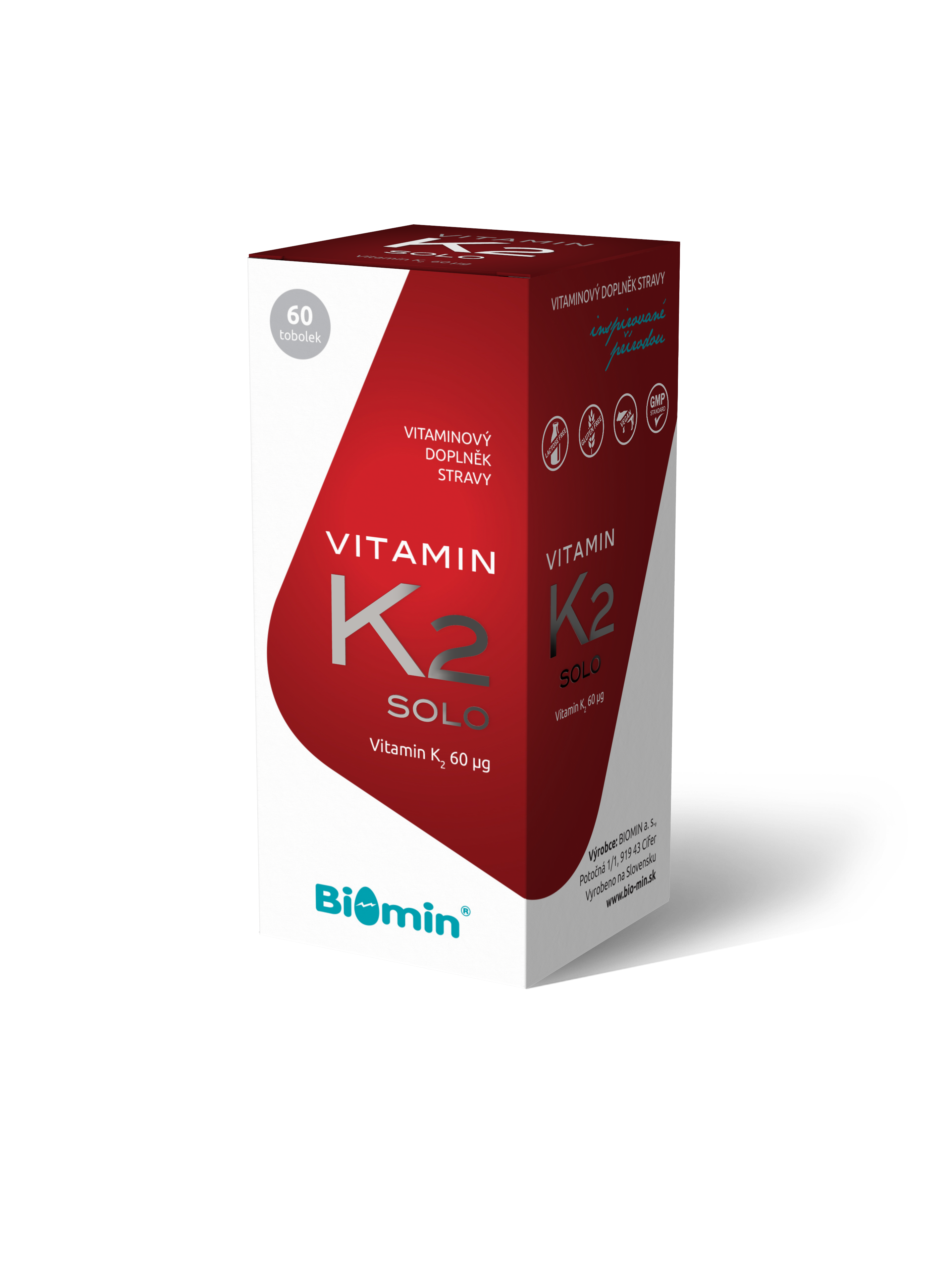 Levně Biomin Vitamín K2 SOLO 60 mcg 60 tob.