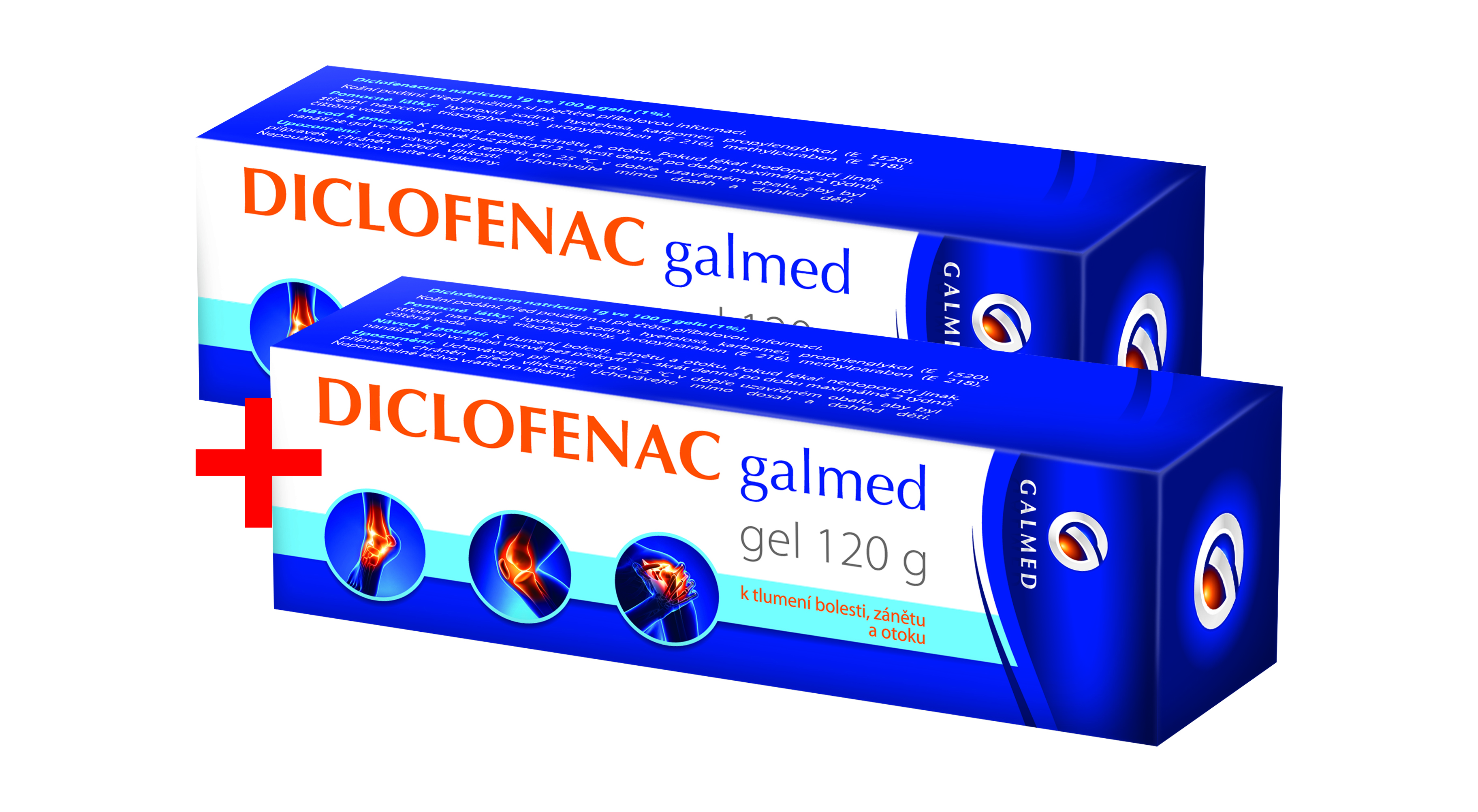 Levně Diclofenac Galmed 1% gel 2x120g Akční balení
