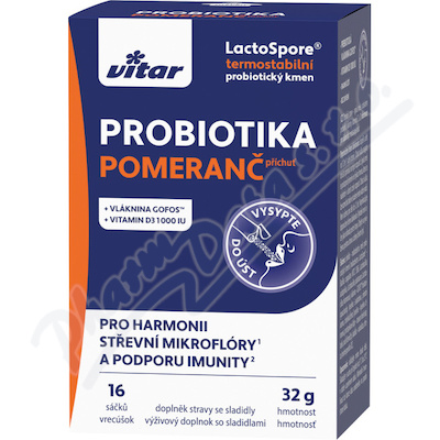 Levně Vitar Probiotika+vláknina+vit.C a D 16x2g
