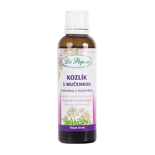 Levně Dr.Popov Kapky bylinné Kozlík s mučenkou 50ml