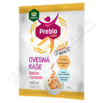 Levně Prebio ovesná kaše banán+protein 65g TOPNATUR